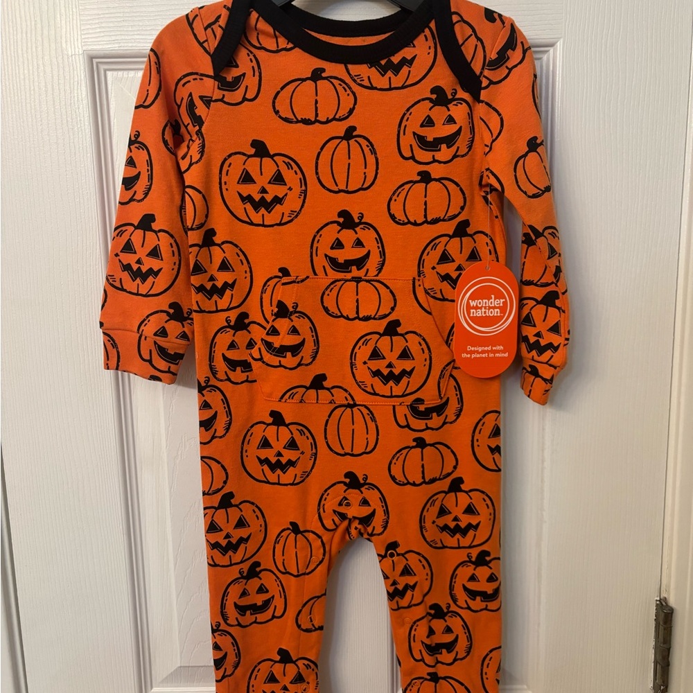 Wonder Nation Orange Pumpkin Onesie